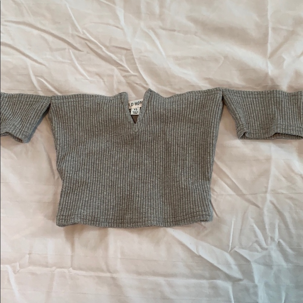 Grey crop top
